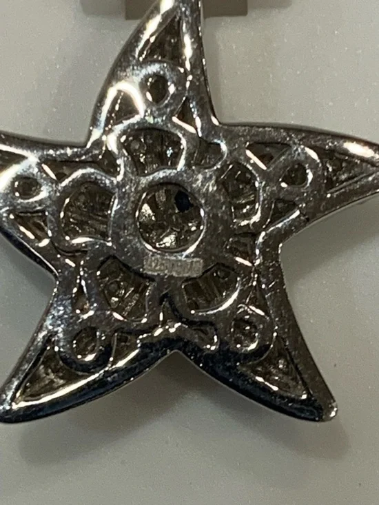Sterling Silver .925 & Moissanite 1.50 CTW Starfish Pendant - Picture 5 of 10